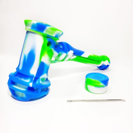 Bong Pipe personalizado vidro e silicone atóxico Oasis Headshop