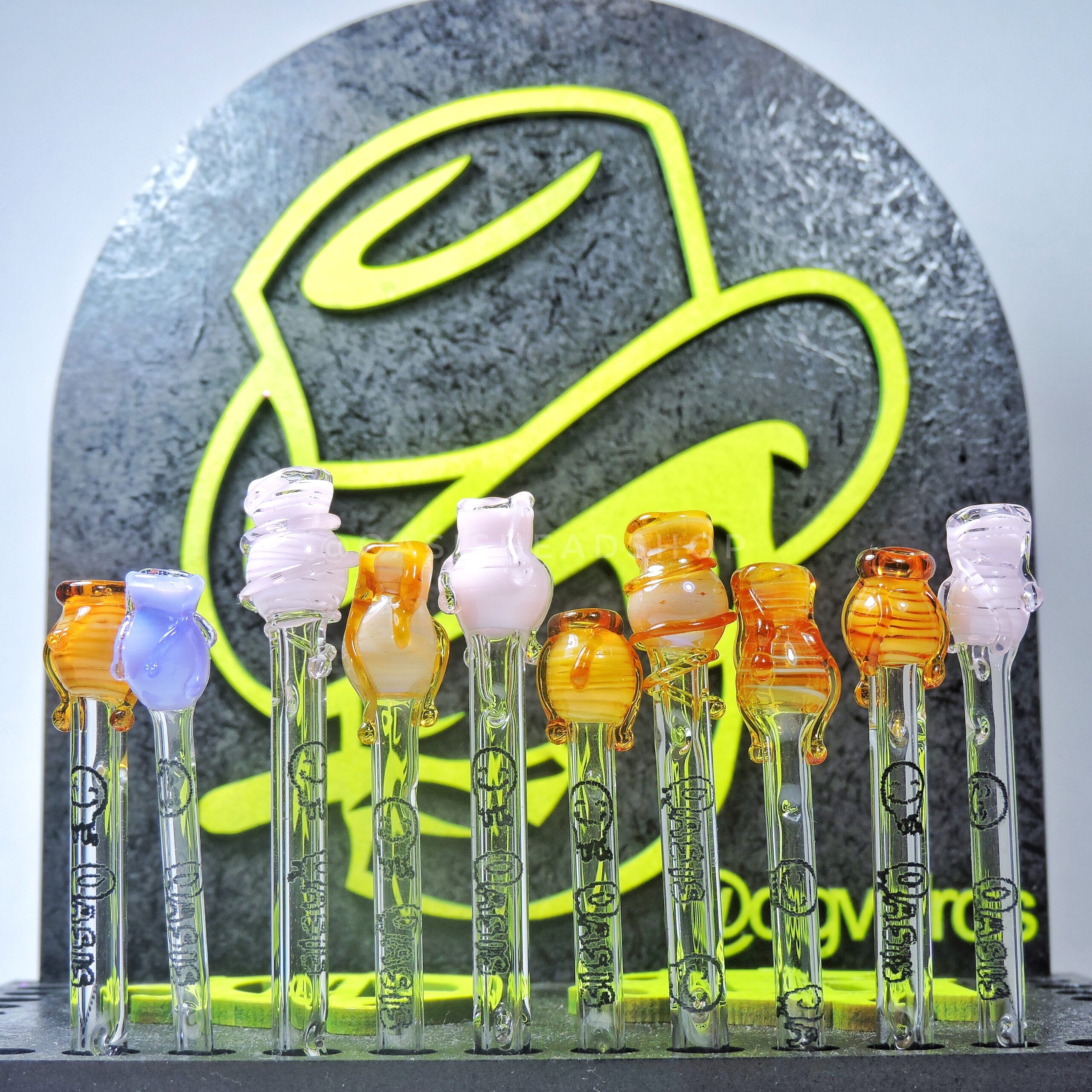 Piteira de vidro pote de mel oasis Headshop escultura em vidro Glasswork glassblowing