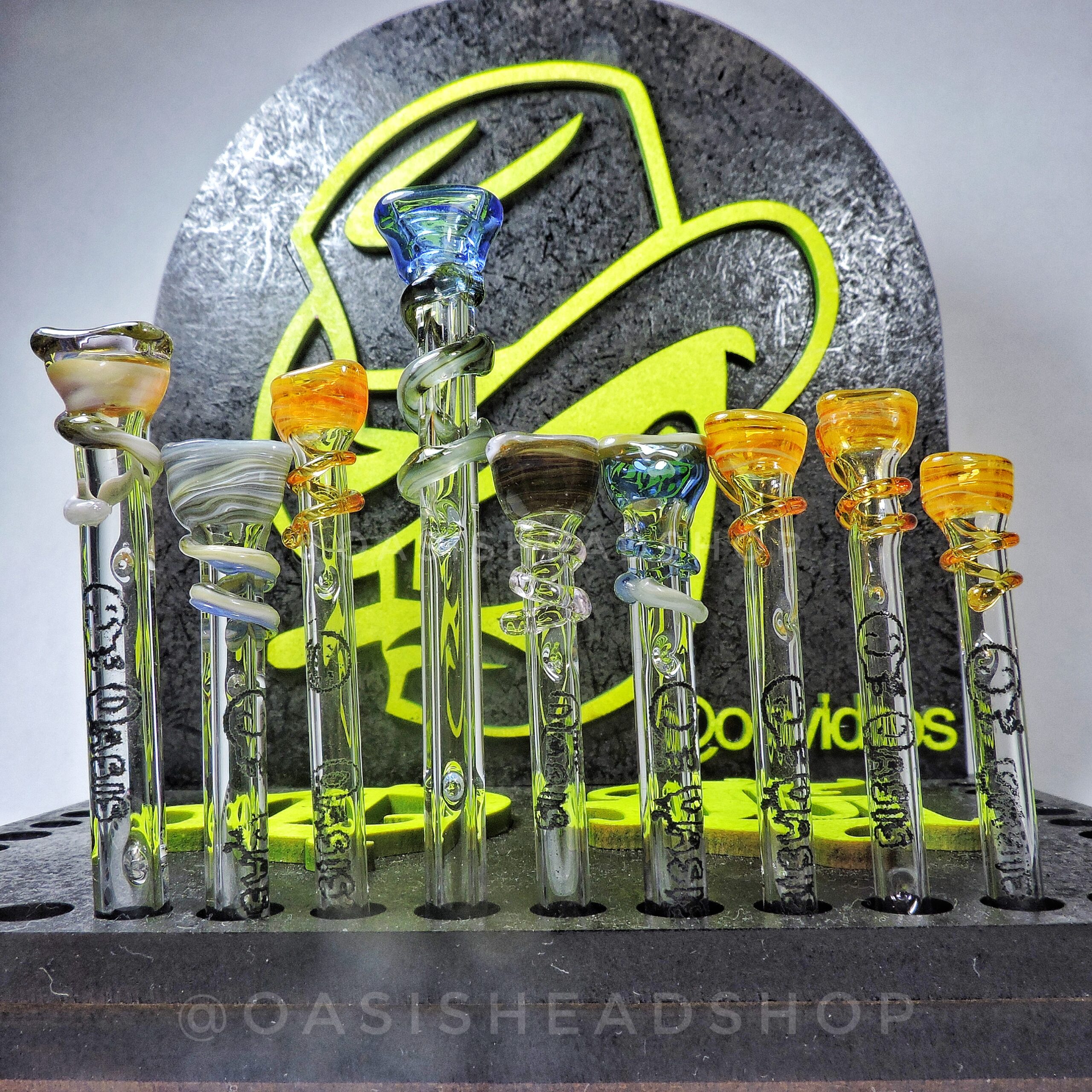 Piteira de vidro espiral oasis Headshop escultura em vidro Glasswork glassblowing