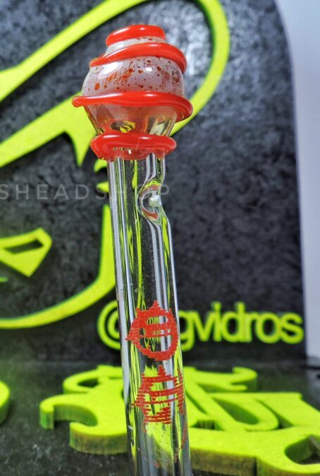 Piteira de vidro planeta oasis Headshop escultura em vidro Glasswork glassblowing