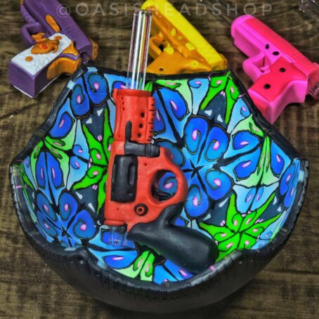 Piteira vidro cerâmica plástica arminha personalizada indestrutível Oasis Headshop