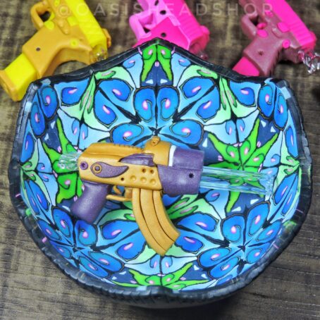 Piteira vidro cerâmica plástica arminha personalizada indestrutível Oasis Headshop