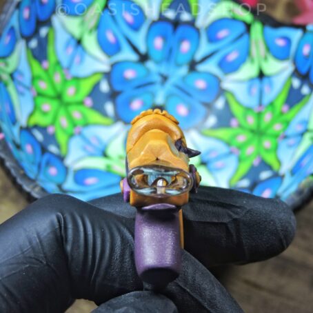 Piteira vidro cerâmica plástica arminha personalizada indestrutível Oasis Headshop