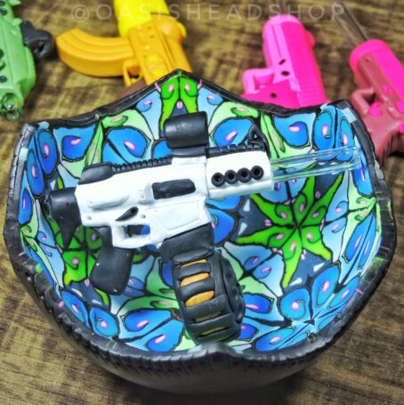 Piteira vidro cerâmica plástica arminha personalizada indestrutível Oasis Headshop