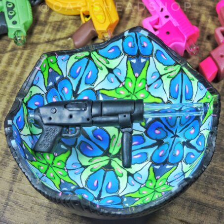 Piteira vidro cerâmica plástica arminha personalizada indestrutível Oasis Headshop