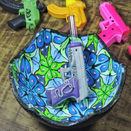 Piteira vidro cerâmica plástica arminha personalizada indestrutível Oasis Headshop