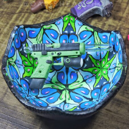 Piteira vidro cerâmica plástica arminha personalizada indestrutível Oasis Headshop
