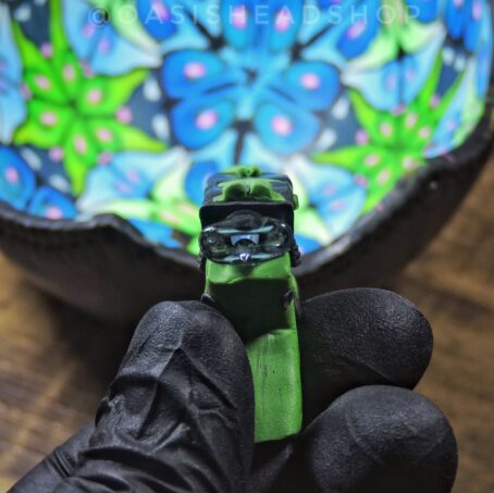 Piteira vidro cerâmica plástica arminha personalizada indestrutível Oasis Headshop
