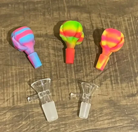Bowl personalizado tigela funil de vidro silicone FDA 14mm 18mm