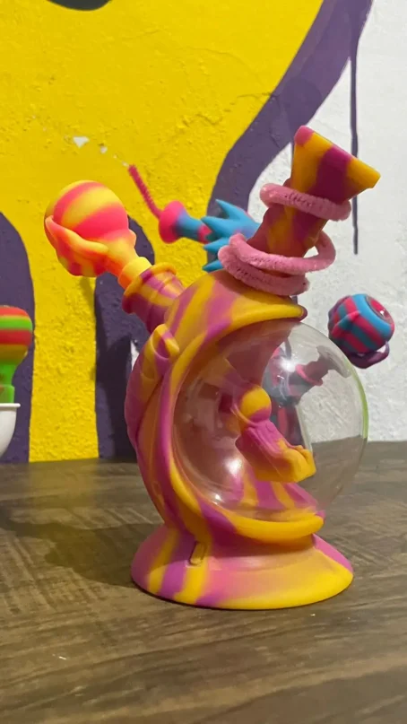 Bong Personalizado Oasis Headshop Silicone FDA, Vidro, Astronauta