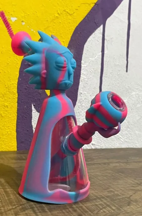 Bongs Personalizados Oasis Headshop Silicone FDA, Vidro, Rick & Morty