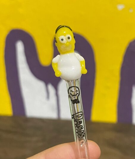 Piteira de vidro Homer simpson Oasis Headshop escultura em vidro Glasswork glassblowing