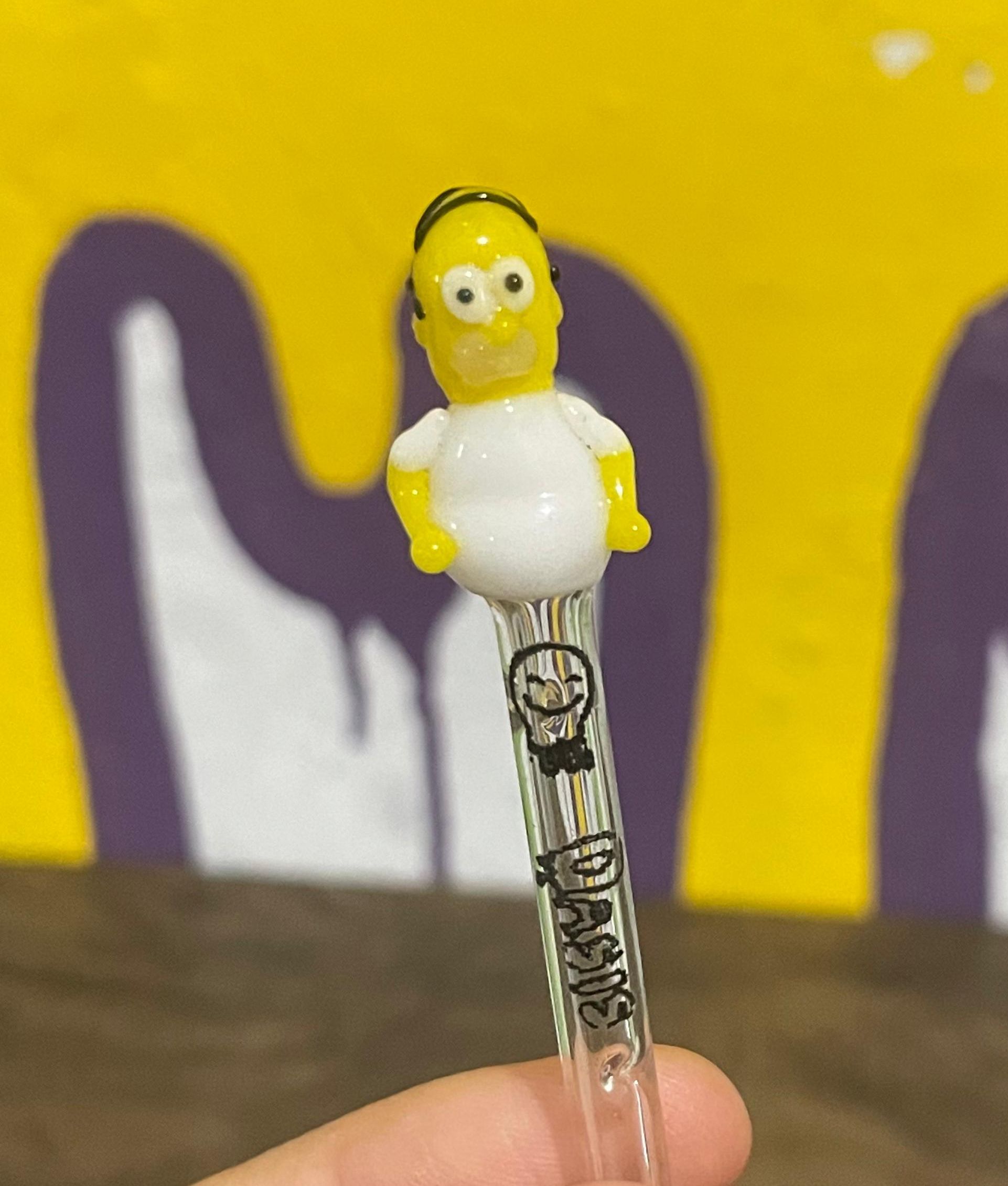 Piteira de vidro Homer simpson Oasis Headshop escultura em vidro Glasswork glassblowing